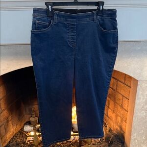 Alia Dark Blue Cropped Jeans size 16